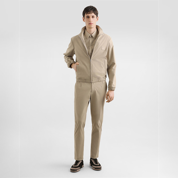 dolce & gabbana stand‑collar zip‑up jacket & trousers